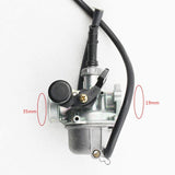 1 x RAW Customer Returns GOOFIT 19 PZ19 Carburetor with Fuel Filter Replacement for 2 Stroke 50cc 70cc 90cc 110cc Mini Quad Pit Bike Go Kart Engine Moped and Scooter Silver - RRP €24.27