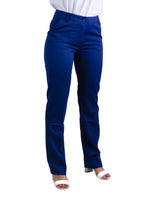 1 x RAW Customer Returns Women s Dress Pants with Solid Print. Elegant pants with medium rise, straight cut, pockets for work, office, waitress, shop assistant. 93 Polyester - 7 Elastane  - RRP €19.98