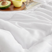 1 x RAW Customer Returns WAVVE duvet 220x240 cm summer blanket, summer quilt XXL 240x220, light, thin, soft, breathable summer duvet 220x240cm, blanket 150gsm microfiber white 240x220cm  - RRP €36.99