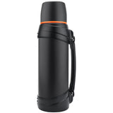 1 x RAW Customer Returns Olerd Thermos Flask 2.5L, Insulated Stainless Steel Drinking Bottle, Insulated Bottle with 2 Drinking Cups, Double Wall Insulated Camping Water Bottle, 24h Hot Cold Black  - RRP €36.68