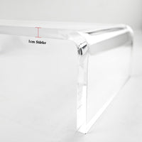 1 x RAW Customer Returns guofa acrylic monitor stand, acrylic screen riser, acrylic table, desk monitor riser for laptop, screens, computers, notebooks, PC riser desk, 34 19 10cm  - RRP €29.99