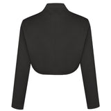 1 x RAW Customer Returns Fuinloth Bolero Women 3 4 Sleeve Cardigan Summer Party Jacket for Wedding Guest Short Elegant Shrugs Black XXL 48-50 - RRP €24.99