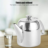 1 x RAW Customer Returns Stainless steel teapot, metal teapot, kettle, stainless steel coffee pot with short spout, teapot, kettle, cold water jug for hotel restaurant, conference rooms, living room 500 ml  - RRP €19.07