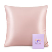 1 x RAW Customer Returns OLESILK Silk Pillowcase Pillowcase Hair and Skin Care with Zipper 16 Momme 1 Piece Peach Pink 80x80cm - RRP €40.33