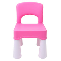 1 x RAW Customer Returns burgkidz plastic chair, children s chair for girls with rubber feet up to 100 kg, desk chairs princess seating with backrest for children, pink - RRP €24.99