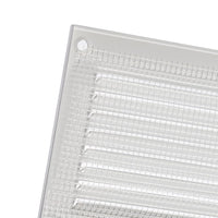 1 x RAW Customer Returns 300x100mm ventilation grille - white exhaust air grille with insect protection exhaust air supply air metal grille - RRP €10.64