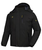 1 x RAW Customer Returns geeksport Warm Men s Waterproof Winter Jacket Men s Winter Rainproof Jacket Black M  - RRP €73.99