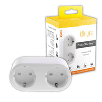 1 x RAW Customer Returns Konyks Double-connected socket Priska Duo Easy EU - WiFi BT, 16A, 3680W, Consumption meter, Alexa and Google Home compatible, easy automation - RRP €26.9