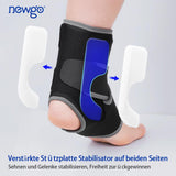 1 x RAW Customer Returns NEWGO ankle brace, adjustable foot brace, ankle support with stabilizers on both sides for ankles, women and men black  - RRP €18.99