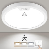 1 x Brand New LINEWAY LED ceiling light with motion detector round ceiling light inside 22cm 18W 1500LM cold white lamp ceiling light with motion sensor wall light for stairs basement bathroom balcony garage - RRP €20.4