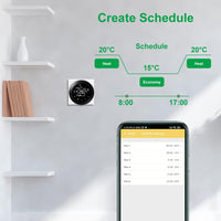 1 x RAW Customer Returns KETOTEK WiFi Thermostat Electric Underfloor Heating 16A 220V Compatible with Alexa, Smart Room Thermostat with Tuya Probe Smart Life App Control - RRP €59.99