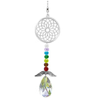 20 x Brand New Crystal Decor Dream Catcher Car Accessories Sun Catcher with Wings Window Decoration Meditation Ornaments Home Decoration Round  - RRP €221.8