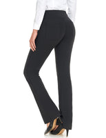 1 x RAW Customer Returns SAFORT Regular Tall Bootcut Yoga Pants with 71cm 76cm 81cm 86cm Inseam, 4 Pockets, Long Bootleg Pants - Black - XXXL - RRP €42.29