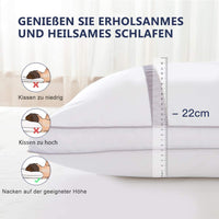 1 x RAW Customer Returns BedStory pillow 80x80, set of 2 washable pillows made of 1500g microfiber, hotel quality pillow with flannel stripe trim, suitable for side sleepers, back sleepers and stomach sleepers, white - RRP €43.24