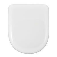 1 x RAW Customer Returns ESTOLI TOILET SEAT DU FORM ROUND FRONT COMPATIBLE TOILET SEAT ADJUSTABLE REMOVABLE HINGE EASY-CLEAN INDESTRUCTIBLE WHITE 43 x 36 x 5 cm - RRP €43.72