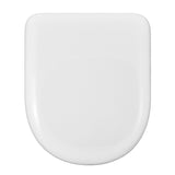 1 x RAW Customer Returns ESTOLI TOILET SEAT DU FORM ROUND FRONT COMPATIBLE TOILET SEAT ADJUSTABLE REMOVABLE HINGE EASY-CLEAN INDESTRUCTIBLE WHITE 43 x 36 x 5 cm - RRP €43.72