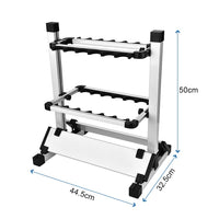 1 x RAW Customer Returns Fishing Rod Holder, Suitable for Storage and Positioning of Most Fishing Rods, Lightweight Fishing Rod Holder for 12 Rods, Fishing Rod Organizer - RRP €55.04