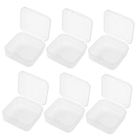 1 x Brand New LIFKOME 6pcs Transparent Folding Box Made of Clear Plastic Nail Accessories Organizer Square Box Transparent Bead Box Artificial Nails Organizer Container With Lid - RRP €20.4