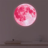 3 x Brand New Amiiba Pink Moon Wall Sticker, Pink Moon Wall Stickers for Kids Room, Living Room, Wall Decoration L, Pink Moon  - RRP €61.2