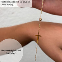 1 x RAW Customer Returns treats yourself Elegant jewelry sets for women Waterproof jewelry gold Cross necklace women and cross bracelet gold waterproof Stainless steel jewelry women Christian gifts for women - RRP €40.28