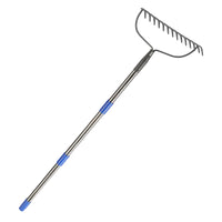 1 x RAW Customer Returns MIYA garden rake with handle, rake, 14 tines, efficient garden tools, garden rake for soil work, 182CM - RRP €25.99