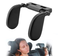 1 x RAW Customer Returns Hopeas Car Headrest for Children Adults, Pillow Neck Support Car Seat Adjustable Carbon Fiber Grid Pattern Black  - RRP €25.8