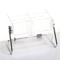 1 x RAW Customer Returns HQdeal Remote Control Holder Storage Box Table Transparent for up to 6 Remote Controls - RRP €14.99