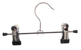 2 x RAW Customer Returns Hagspiel coat hangers, metal clip hangers, movable metal clips 10 pieces 20 cm long  - RRP €25.2