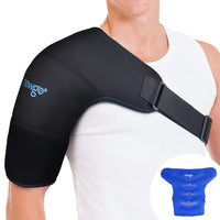 1 x RAW Customer Returns NEWGO DE Large Shoulder Ice Pack, Reusable Hot and Cold Compress Ice Bag for Rotator Cuff Injuries, Sprained Joints, Bursitis, Tendonitis - RRP €27.22