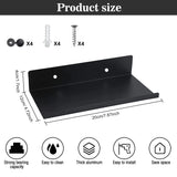 1 x RAW Customer Returns SCHYIDA Pack of 2 Wall Shelves Black Metal 20 x 12 x 4 cm Metal Shelf Wall Shelves Wall Board Black Floating Shelf Bookshelf Wall Kitchen Shelf Floating Hanging Shelf Floating Shelves for Office, Home - RRP €17.95