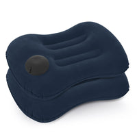 1 x RAW Customer Returns Idocolors Inflatable Camping Pillows Dark Blue Portable Travel Cushion 2pcs Pillows for Beach, Hiking and Mountaineering - RRP €19.15