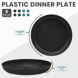 1 x RAW Customer Returns Bugucat plastic plates set of 8 23 cm plates, plastic plates made of PP, camping tableware, microwave and dishwasher safe, lightweight dinner plates, reusable, salad plates for pasta, pizza, salad, BPA-free - RRP €19.15