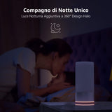 1 x RAW Customer Returns EASEMO bedside lamp touch dimmable with halo, 256 RGB color change, 360 touch sensor table lamp, warm white night light, night lamp, reading lamps for bedroom, living room office dark gray  - RRP €23.18