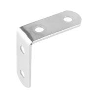 2 x RAW Customer Returns PINGEUI 50 pieces stainless steel angle 40 x 40 mm, angle connector stainless steel, 90 degree angle brackets with screws, metal angle shelf support angle corner angle furniture angle- RRP €21.98