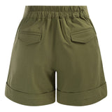 1 x Brand New Women s Retro 50s Elastic Shorts High Waist Shorts Casual Pants Summer Green S 429S22-01 - RRP €26.21