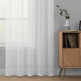 1 x RAW Customer Returns MIULEE Voile Curtain Transparent Curtain Made of Voile Plain Rod Pocket Transparent Living Room Airy Decorative Curtain for Bedroom Set of 2 260 x 140cm H x W , Rod Pocket White - RRP €23.69