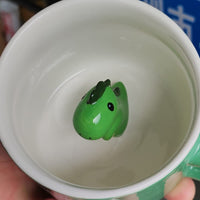 1 x RAW Customer Returns 3D Dinosaur Mug Made of Ceramic, Unique Handmade Dinosaur Dino Coffee Mugs, Christmas Gift for Birthdays, Women, Girls, Girlfriend Dinosaur  - RRP €15.99