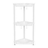 1 x RAW Customer Returns Orimade 5 Pack Shower Shelf without Drilling, Corner Shelf Shower Shelf with 4 Hooks, Standing Shelf, Rustproof, Plastic-Metal Connections 10.8 x 10.8 x 53.3 inches White - RRP €41.34