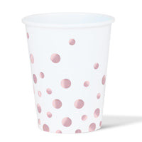 1 x Brand New Party Cups 12 pcs. Paper Cups Rose Gold Foil Party Cups Party Tableware - RRP €8.98