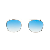 1 x RAW Customer Returns OS SUNGLASSES Polarized Clip On Sunglasses Interchangeable Lenses Ultra Light Polycarbonate Frame Men Women Moscot Retro Pirate Captain Johnny Depp Berlin Black, BLUE  - RRP €26.68