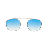 1 x RAW Customer Returns OS SUNGLASSES Polarized Clip On Sunglasses Interchangeable Lenses Ultra Light Polycarbonate Frame Men Women Moscot Retro Pirate Captain Johnny Depp Berlin Black, BLUE  - RRP €26.68