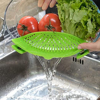 4 x Brand New BOBOZHONG Silicone food strainer clip-on silicone strainer filter silicone strainer for clip-on kitchen strainer, pasta strainer, strainer, for draining fruit, vegetables, pasta green  - RRP €81.6