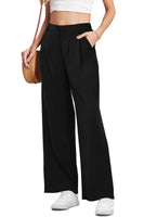 1 x RAW Customer Returns Chaberlu fabric trousers women s trousers urban classic trousers women s elegant casual wide trousers women s trousers - RRP €33.26