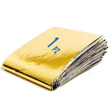 8 x Brand New Gisinti Emergency Blanket 12 Pieces Isothermal Sheet 210x160 Thermal Blankets Emergency Survival Blanket Protects from Heat and Cold Gold Silver Pack of 12 Pieces - RRP €202.88