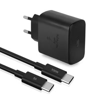 1 x RAW Customer Returns Fast charger 45 w USB C charger compatible with Samsung Galaxy S24 S23 S22 S22 Ultra S21 Ultra S20 Ultra 5G Note10 Galaxy Tab S8 S8 S8 Ultra Tab S7 S7 S7 FE with charging cable type C 2m black  - RRP €18.18