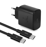 1 x RAW Customer Returns Fast charger 45 w USB C charger compatible with Samsung Galaxy S24 S23 S22 S22 Ultra S21 Ultra S20 Ultra 5G Note10 Galaxy Tab S8 S8 S8 Ultra Tab S7 S7 S7 FE with charging cable type C 2m black  - RRP €18.18