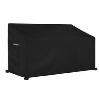 1 x RAW Customer Returns Dokon 4 Seater Garden Bench Cover with Ventilation Holes, Waterproof Windproof UV-Resistant Heavy Duty 600D Oxford Fabric Protective Cover for Garden Bench, Garden Sofa 193x66x63 89cm - Black - RRP €25.2