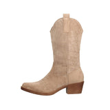 1 x RAW Customer Returns Elara Damen Cowboy Stiefel Biker Boots Chunkyrayan 301-A32S NewKhaki-42 - RRP €47.34