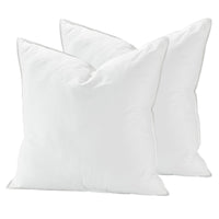 1 x RAW Customer Returns puredown set of 2 down pillows, pillow 80x80cm, 1000g filling feather pillow, goose down side sleeper pillow, washable, 100 cotton cover, white - RRP €69.99