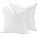 1 x RAW Customer Returns puredown set of 2 down pillows, pillow 80x80cm, 1000g filling feather pillow, goose down side sleeper pillow, washable, 100 cotton cover, white - RRP €69.99